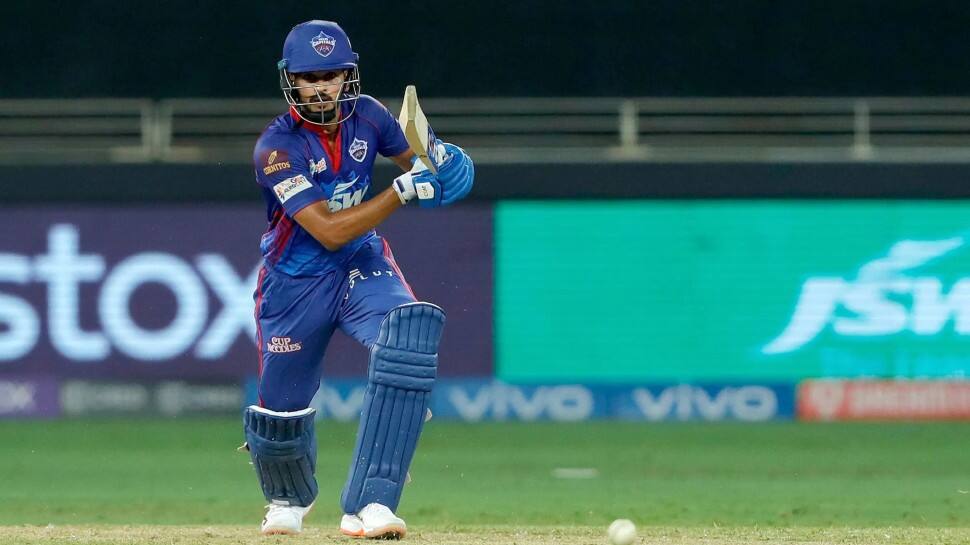 Delhi Capitals batsman Shreyas Iyer strokes a boundary against Sunrisers Hyderabad in their IPL 2021 match in Dubai. (Photo: ANI)