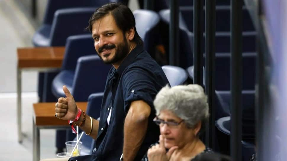 Bollywood star Vivek Oberoi attends the IPL 2021 match between Delhi Capitals and Sunrisers Hyderabad in Dubai. (Photo: ANI)