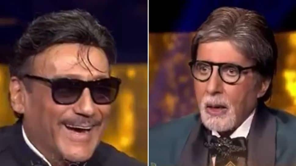 KBC 13: Amitabh Bachchan mimicks Jackie Shroff&#039;s &#039;Bhidu&#039; language, asks him reason behind it!