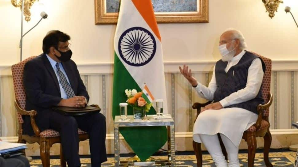 PM Modi meets General Atomics CEO Vivek Lall