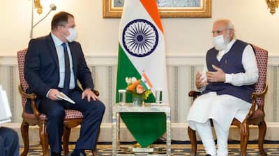 PM Modi meets Qualcomm CEO Cristiano Amon 