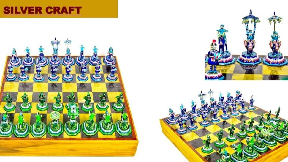 A Gulabi Meenakari Chess Set for US Vice President