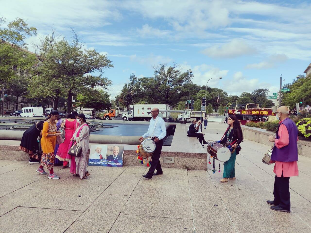 Dhol and banners