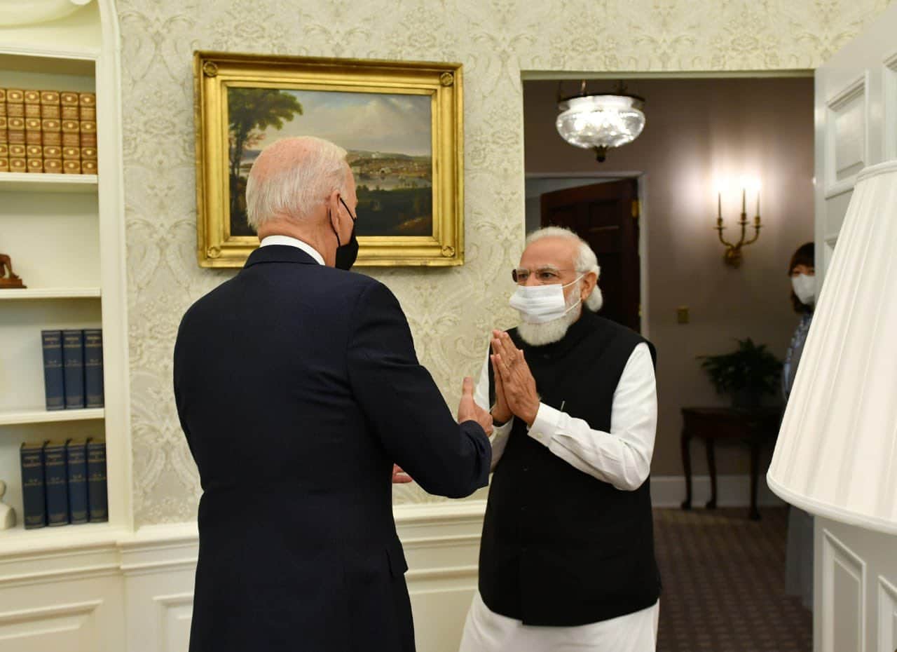 PM Modi gets a warm welcome from US President