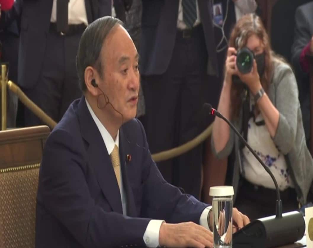 Japanese Prime Minister Yoshihide Suga at QUAD Summit