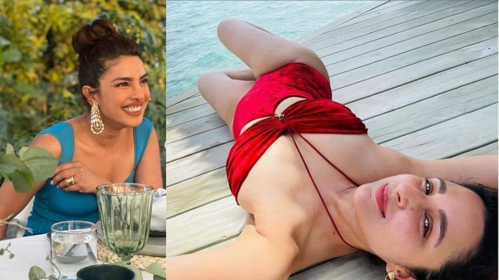 Priyanka Chopra asks Parineeti if she&#039;s the inspiration behind her latest red hot monokini look! 