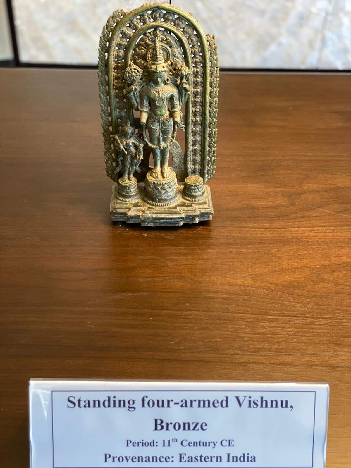 Four armed Vishnu made of bronze 