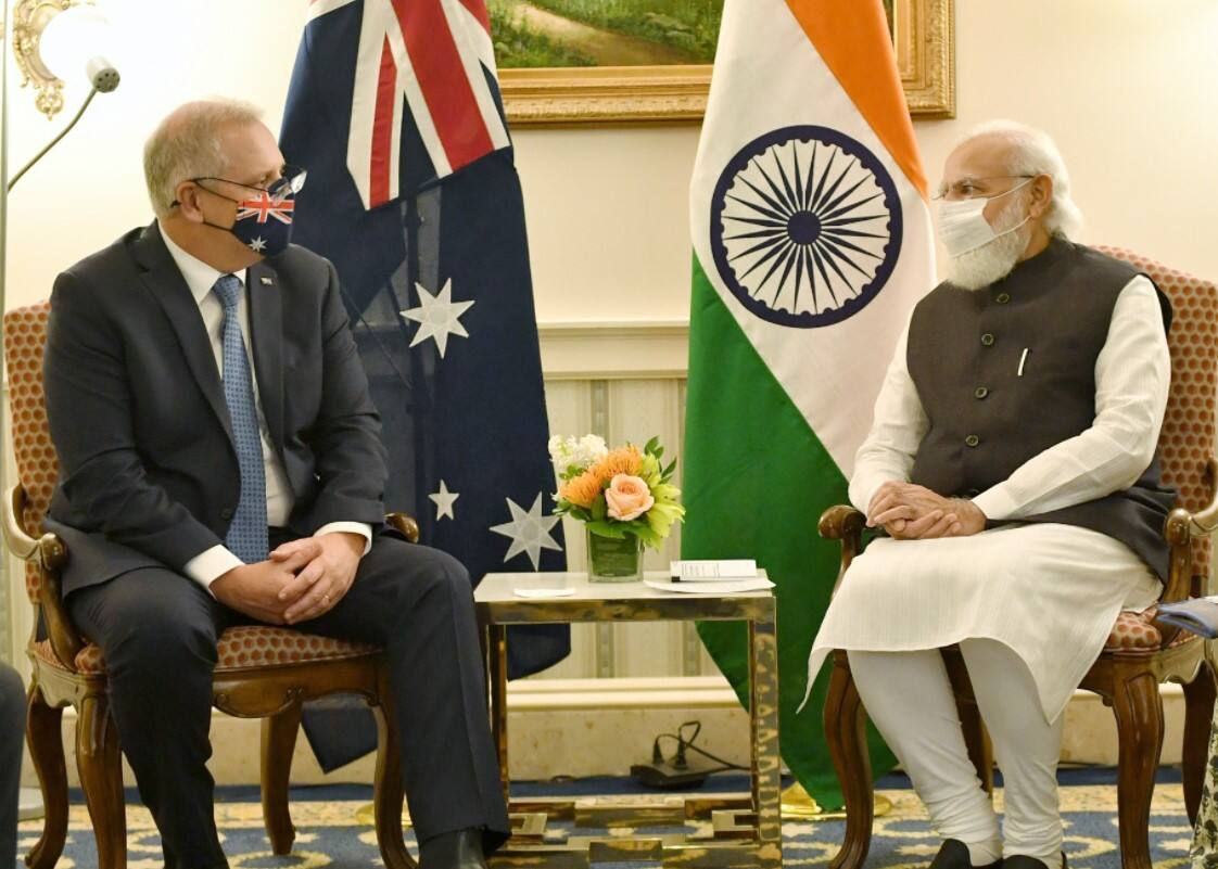 PM Modi with Australian Prime Minister Scott Morrison