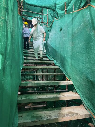 PM Narendra Modi inspects Cental Vista Project construction work in New Delhi