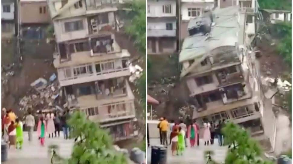 Multi-storey building collapses in Shimla due to landslide, horrific visuals go viral