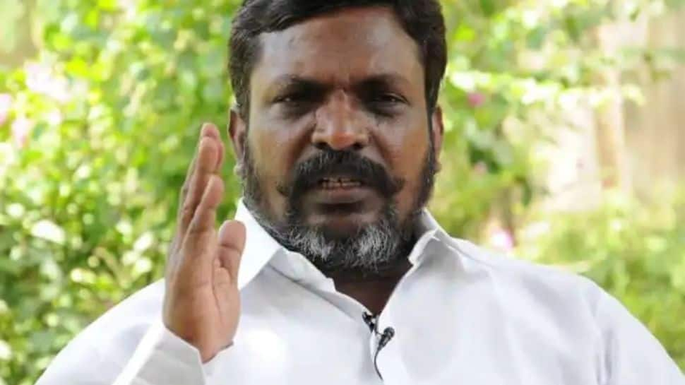 Tamil Nadu MP Thol Thirumavalavan stirs row by calling his party&#039;s flag &#039;the future national flag&#039; 