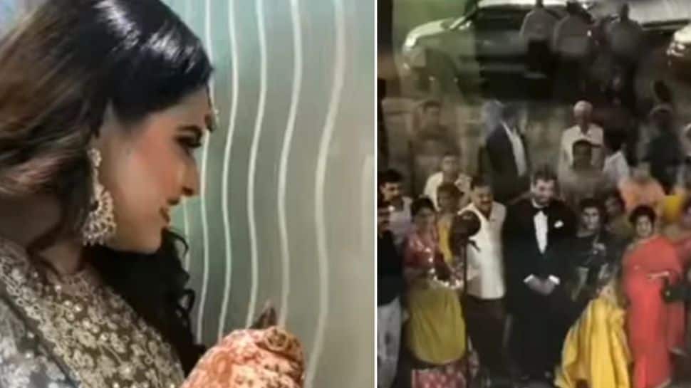 Wedding News: Cute bride eagerly waits for groom, does THIS when she sees him - watch