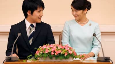 Japanese Princess Mako with fiance Kei Komuro
