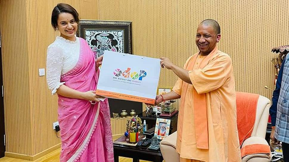 Kangana meets UP CM Yogi Adityanath, named brand ambassador of 'One District One Product' scheme