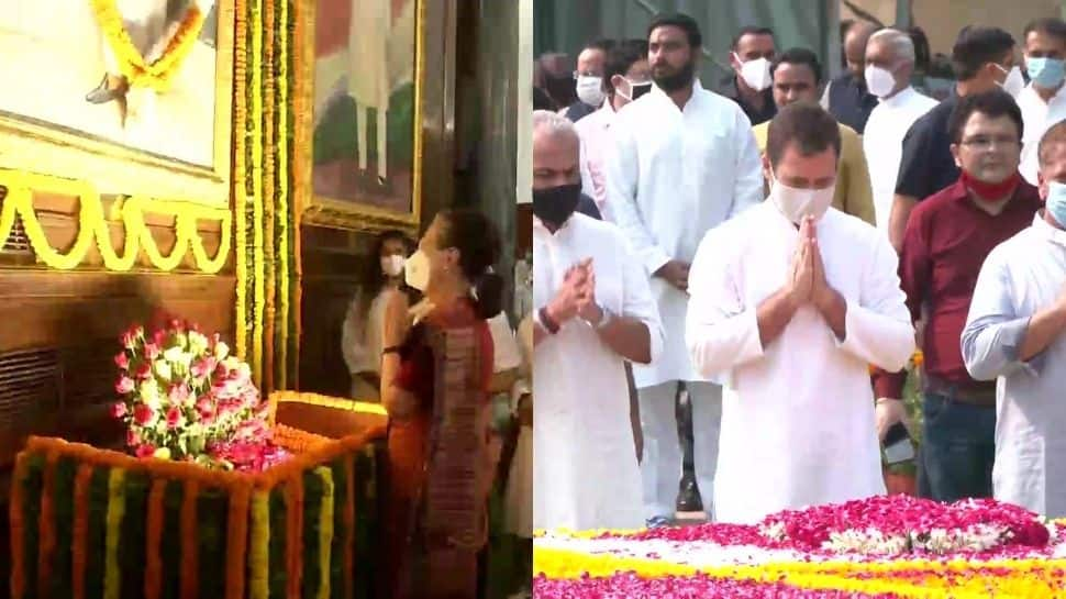 Sonia, Rahul pay tributes to Mahatma Gandhi, Shastri on their birth anniversaries