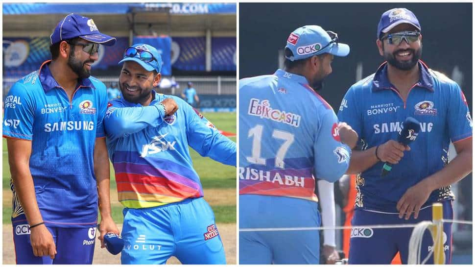 IPL 2021: Rishabh Pant teases Rohit Sharma at toss before MI vs DC clash - watch video