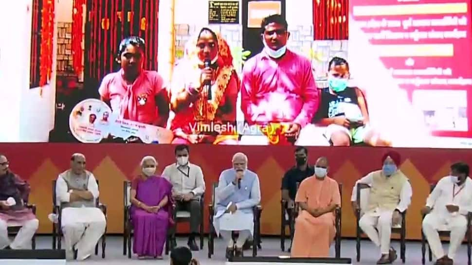 PM Narendra Modi hands over keys to 75,000 beneficiaries of central housing scheme in UP