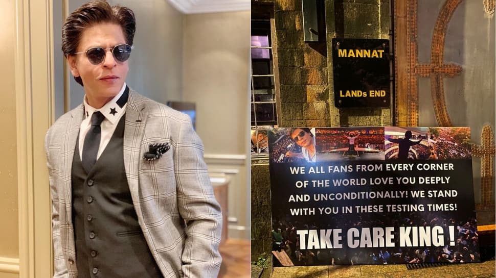 ‘Take Care King’: Shah Rukh Khan’s fans gather outside Mannat to show support post Aryan Khan’s arrest