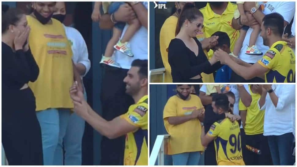 &#039;God bless Mr &amp; Mrs Deepak Chahar&#039;: CSK seamer surprises girlfriend with ring after PBKS vs CSK encounter