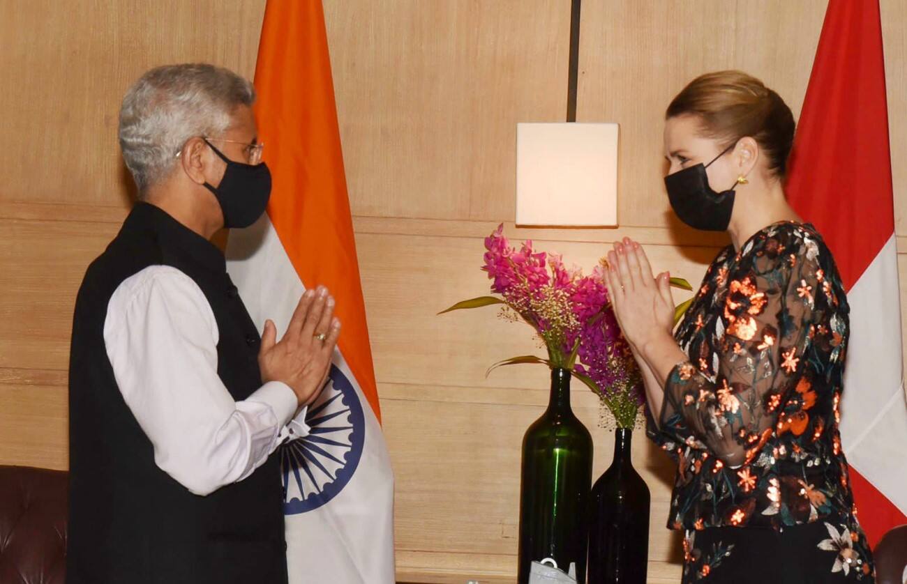 S Jaishankar with Mette Frederiksen