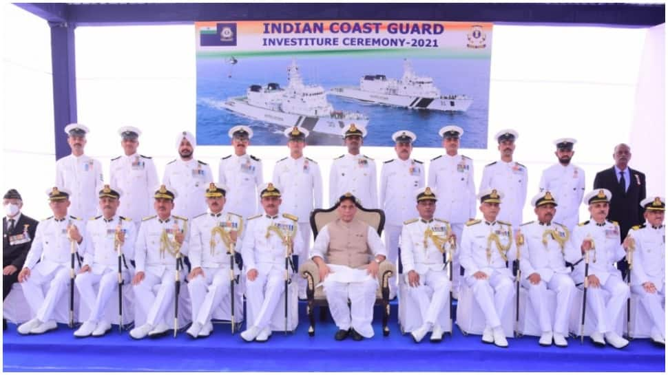 Defence Minister Rajnath Singh hails Coast Guard for maintaining maritime peace, saving lives