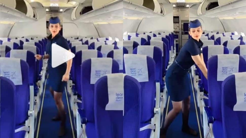 IndiGo air hostess dances to viral 'Touch It' song on flight - Watch video