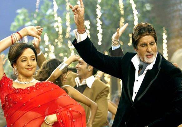 Amitabh and Hema Malini