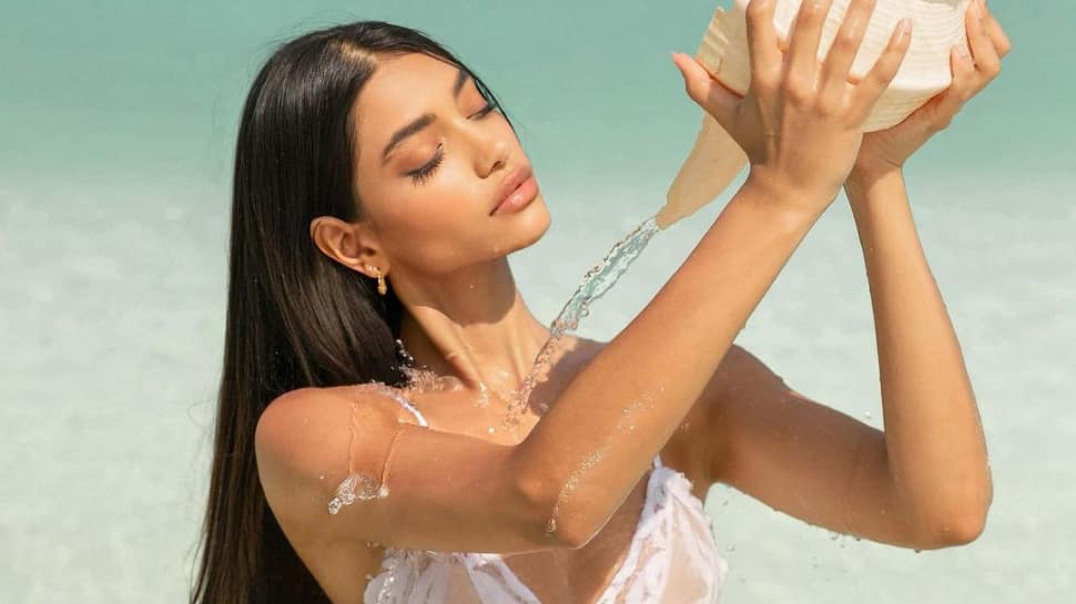 Ananya Panday sister Alanna Panday’s photos bathing in a white bikini at Arabian Sea go viral