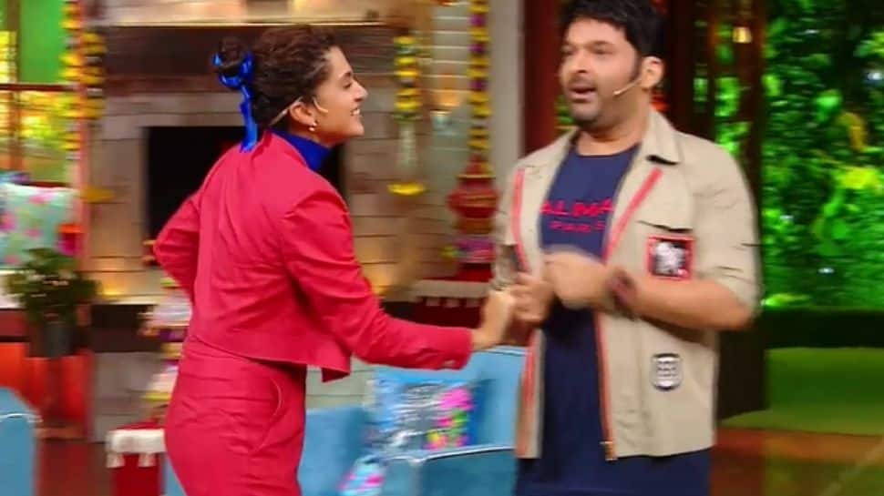 Kapil Sharma jokingly accuses Taapsee Pannu of &#039;kicking out&#039; Akshay Kumar from films! - Watch