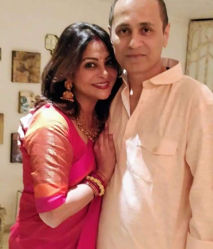 Shefali Shah celebrates with her husband