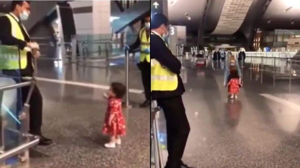 Adorable! Little girl asks airport security if she can hug her aunt goodbye- Watch viral video