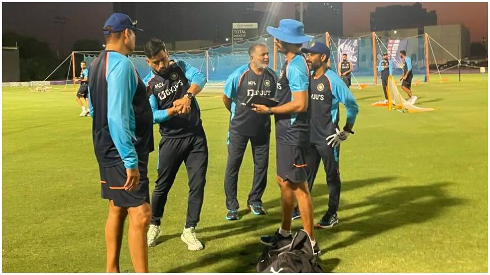 MS Dhoni is at the T20 World Cup venue