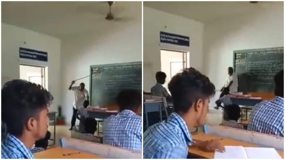 Tamil Nadu teacher brutally hits student for skipping class, video outrages people