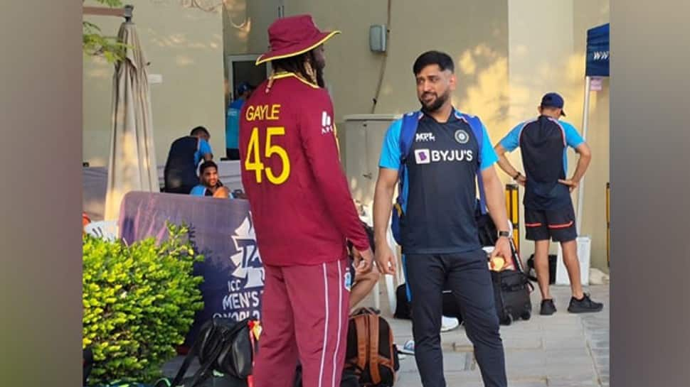 Legends MS Dhoni and Chris Gayle meet in &#039;one memorable moment’ ahead of T20 World Cup 2021, pic goes VIRAL