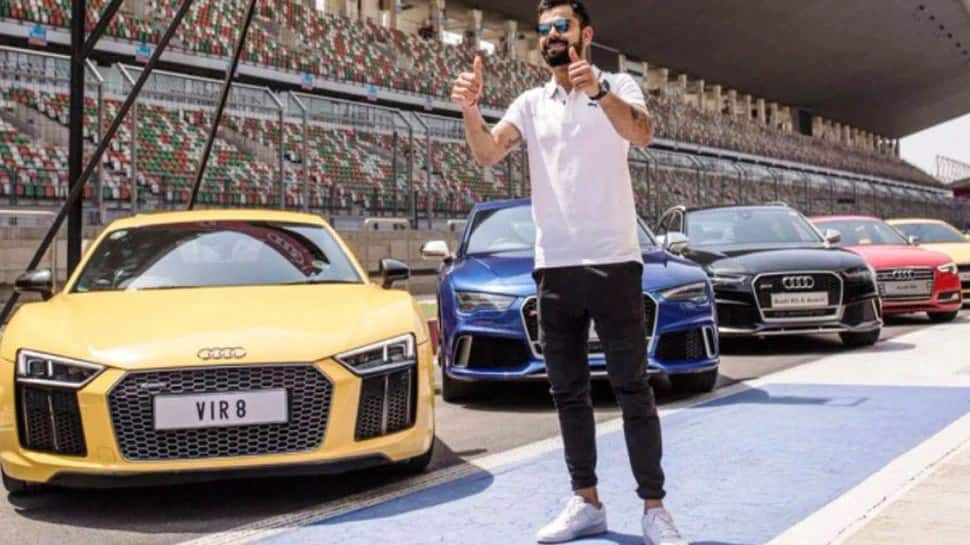 Indian skipper Virat Kohli loves life on the fast track and has a very impressive collection of top range cars in his garage. (Source: Twitter)