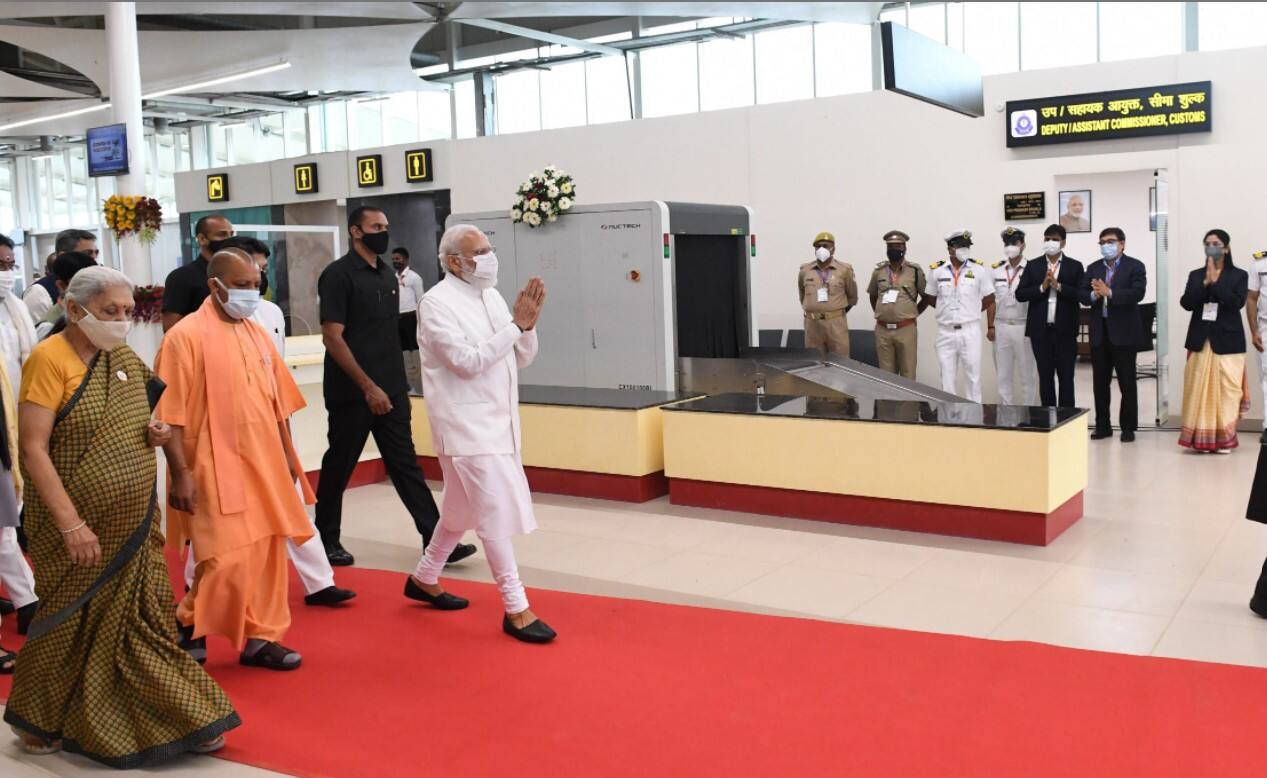 PM Narendra Modi at Kushinagar International Airport