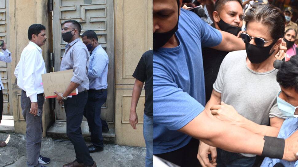 Shah Rukh Khan Meets Son Aryan Khan In Arthur Road Jail Ncb Officials Reach Mannat In Pics