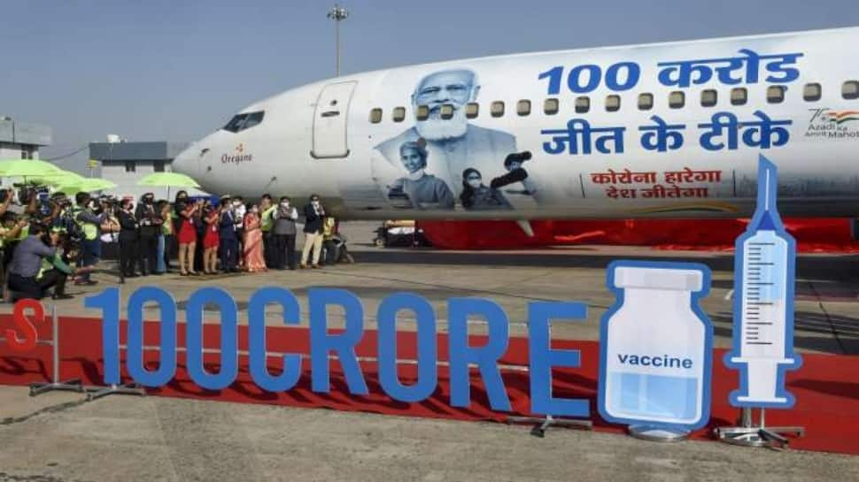 SpiceJet puts picture of PM Modi, healthcare workers on Boeing 737 aircraft to celebrate India’s 100 crore vaccination milestone