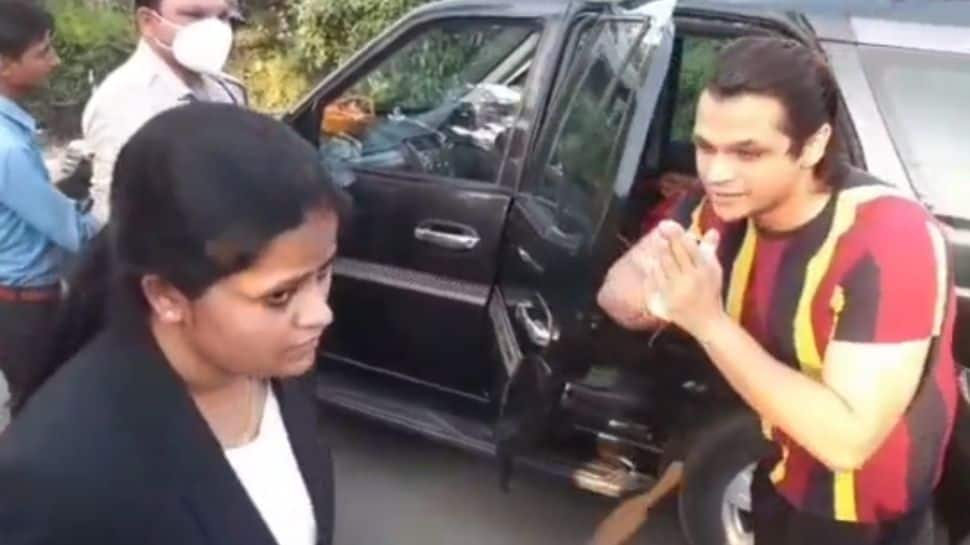  Madhya Pradesh Minister’s son seen folding hands when his car stopped during checking, video goes viral - Watch