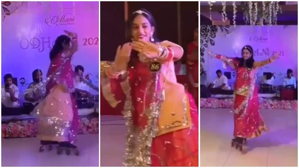 Woman performs Rajasthani folk dance in traditional attire on skates, internet goes crazy - Watch