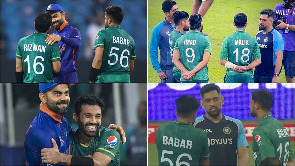 Virat Kohli hugs, MS Dhoni chats with Pakistan players, 'spirit of Cricket' prevails, say netizens after T20 World Cup clash