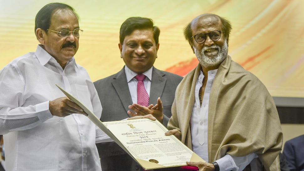  Rajinikanth conferred with Dadasaheb Phalke Award at 67th National Film Awards ceremony