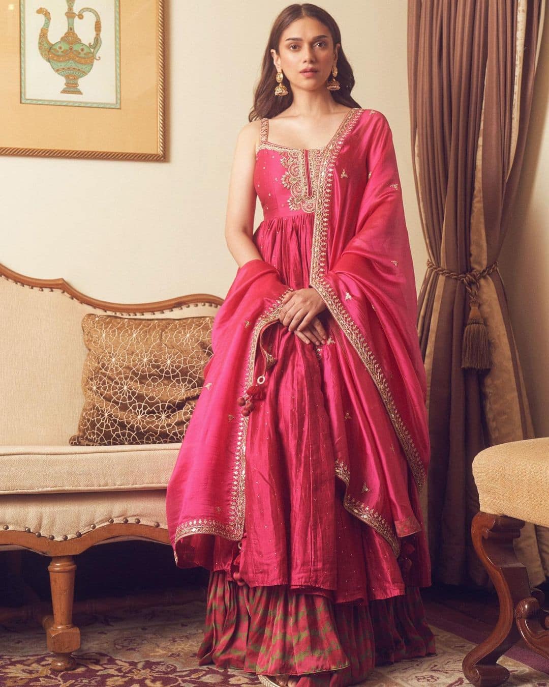 Aditi Rao Hydari looks regal in a pink sharara set