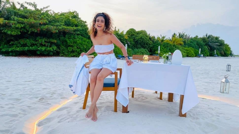 Aakanksha flew down to The Maldives recently