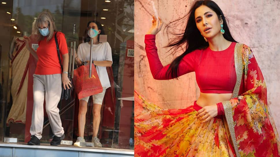 Katrina Kaif-Vicky Kaushal wedding: Amid rumours, actress&#039;s mom and sister Isabelle spotted shopping Indian wear - In Pics
