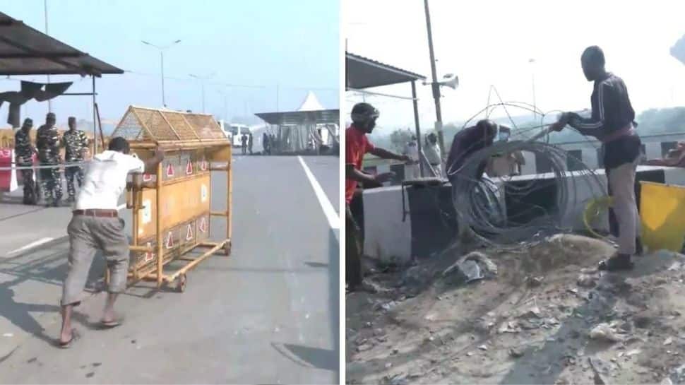 Delhi Police removes barricades from Tikri, Ghazipur borders at farmers’ protest sites