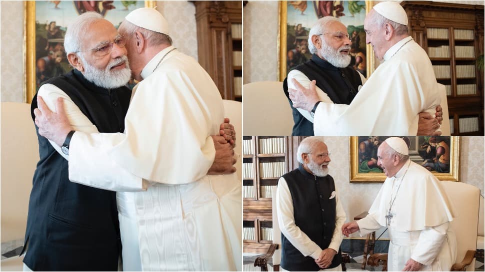 PM Narendra Modi meets Pope Francis, invites him to India