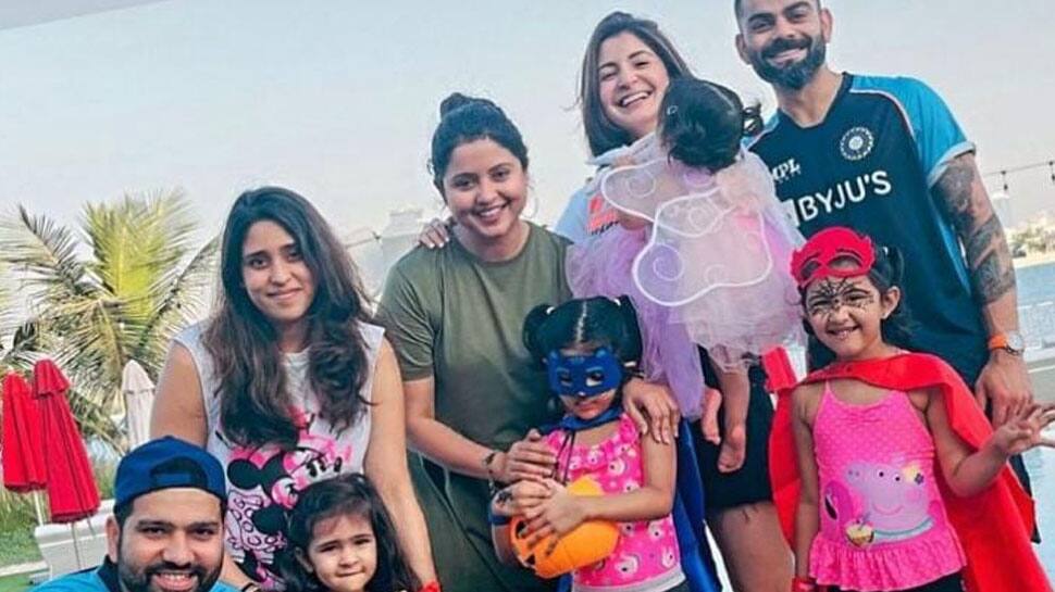 T20 World Cup: Ahead of New Zealand clash, Team India players celebrate Halloween with their kids, Anushka Sharma shares adorable pics