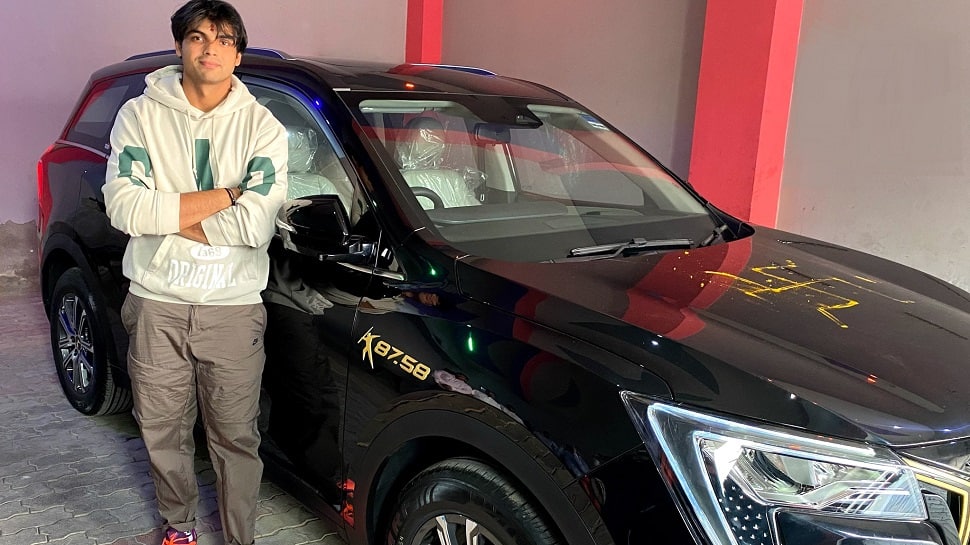 Neeraj Chopra receives Mahindra XUV700 Javelin Gold Edition custom-made to celebrate his Olympics medal