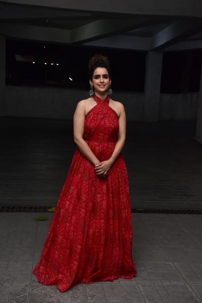 Sanya Malhotra stuns in red